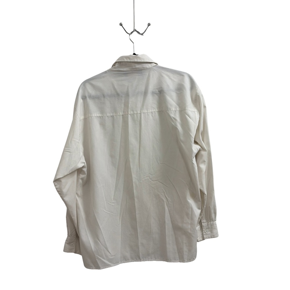 Embroidered white button down top - Picture 2 of 4